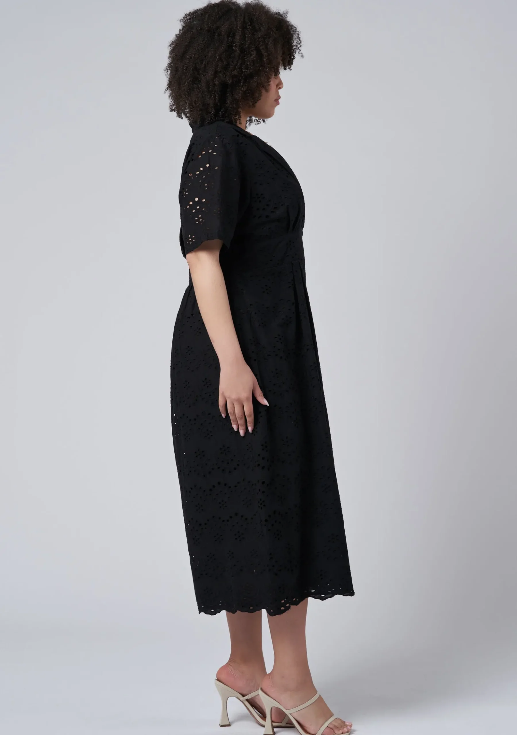 Adeline Broderie Midi Dress
