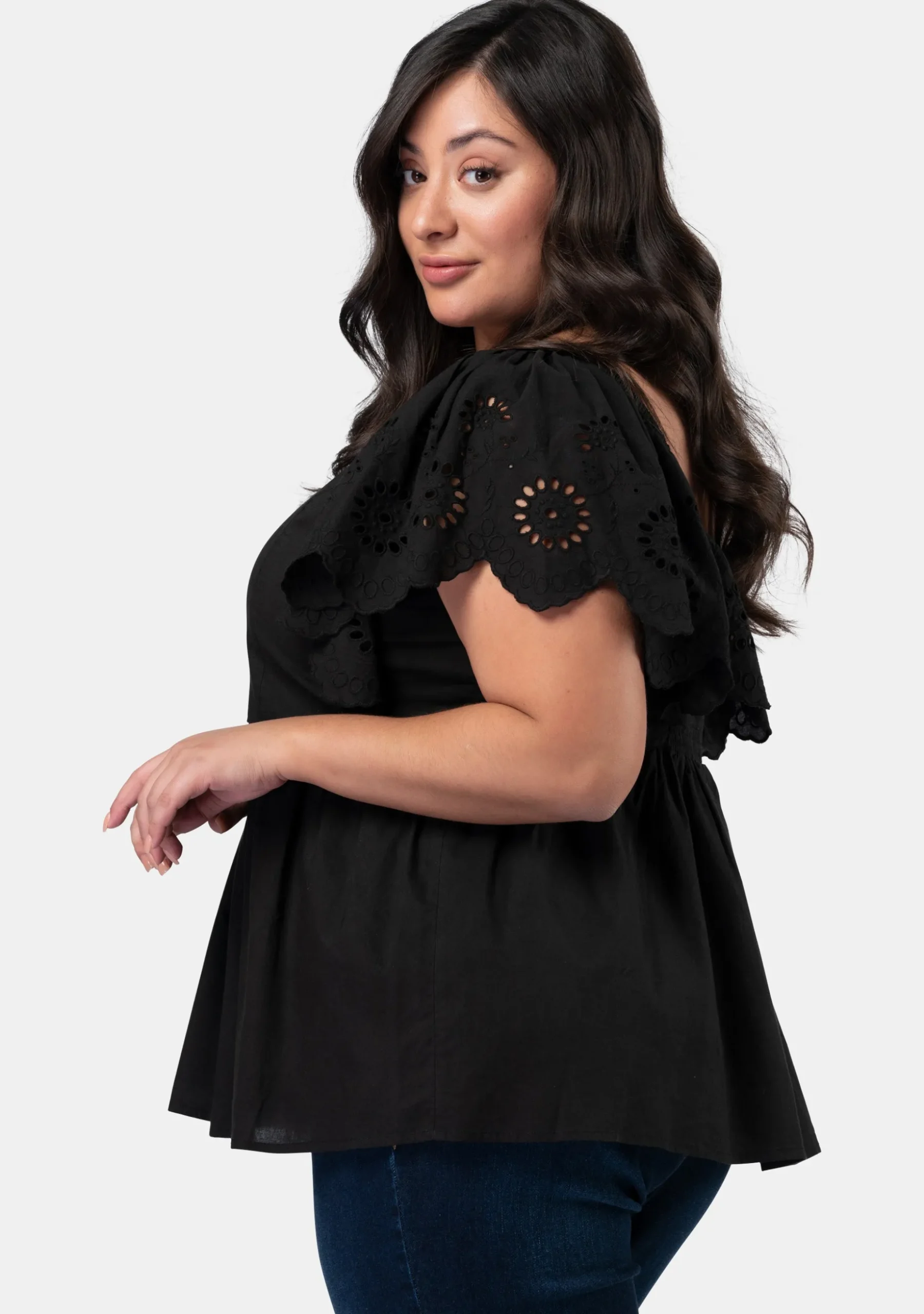 Alexis Broderie Sleeve Top