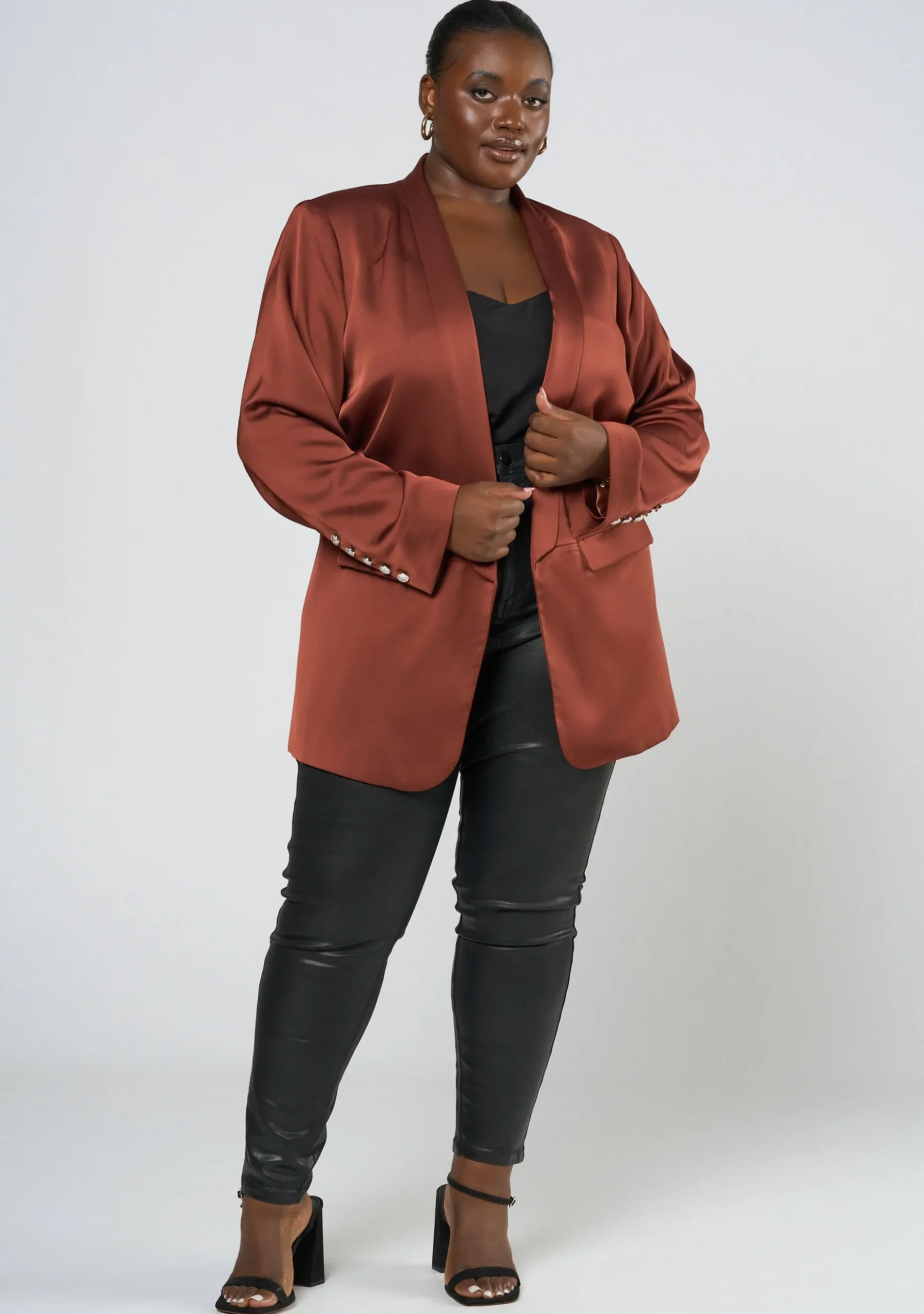 Alyssa Satin Blazer