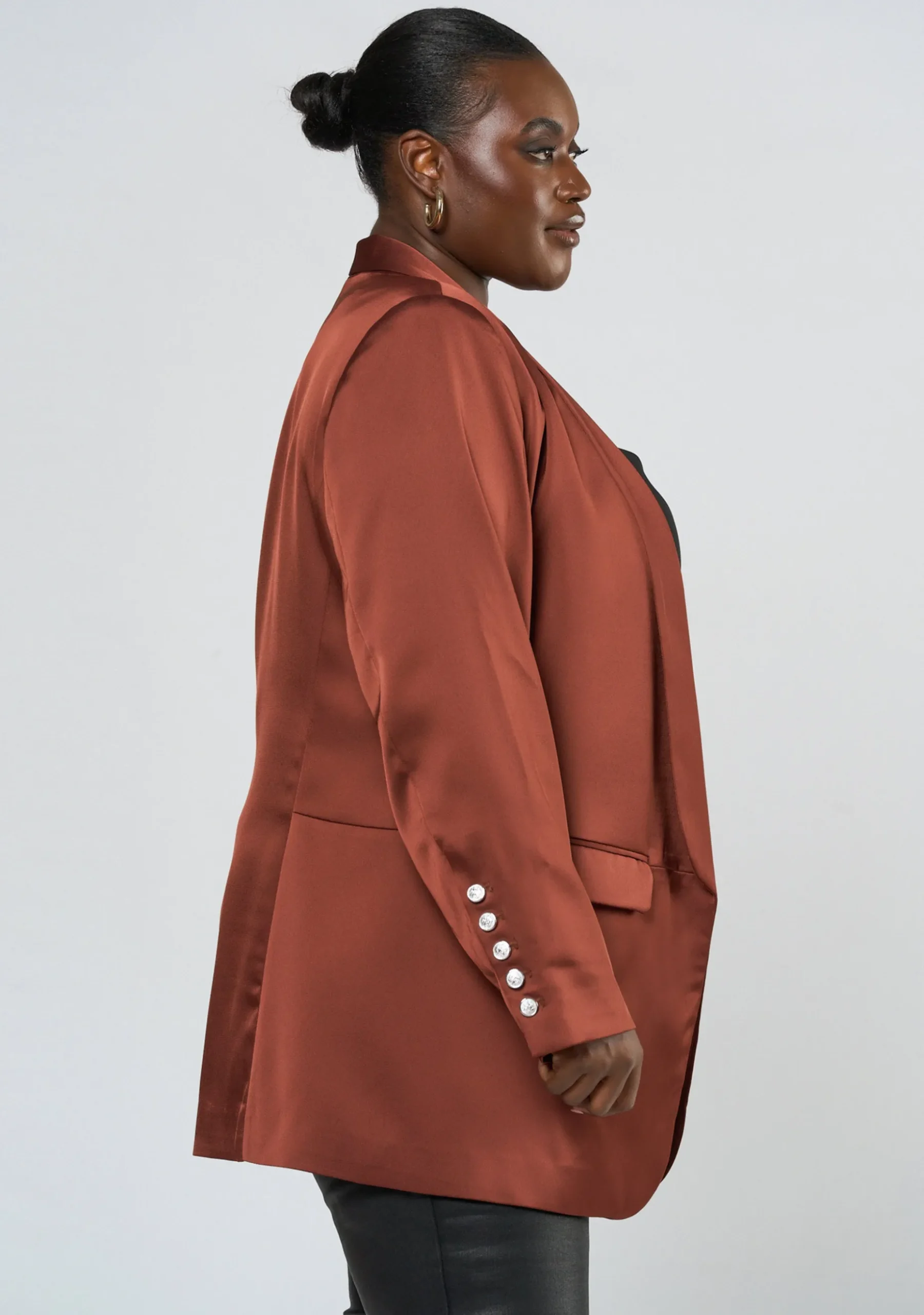 Alyssa Satin Blazer