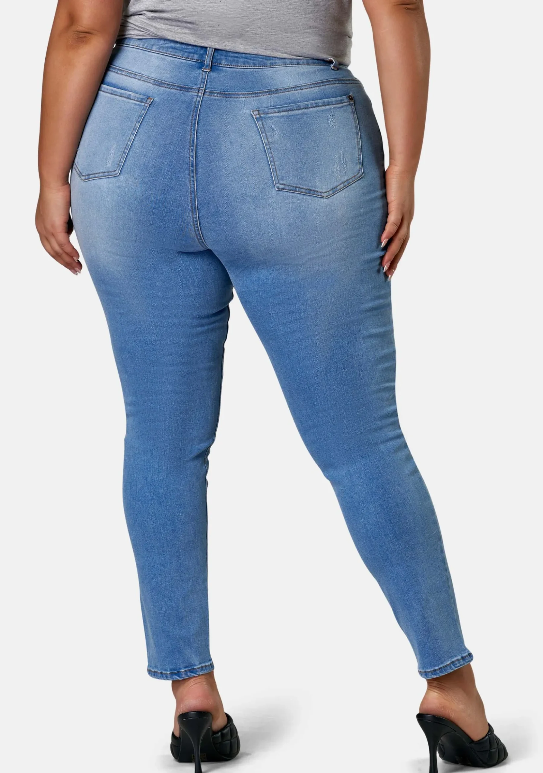 Amber Ankle Distressed Skinny Leg Jean