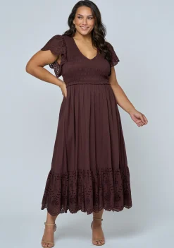 Anastasia Broderie Midi Dress