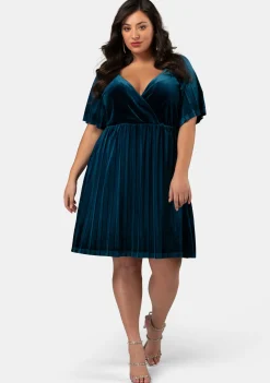 Blushy Worthy Velvet Dress