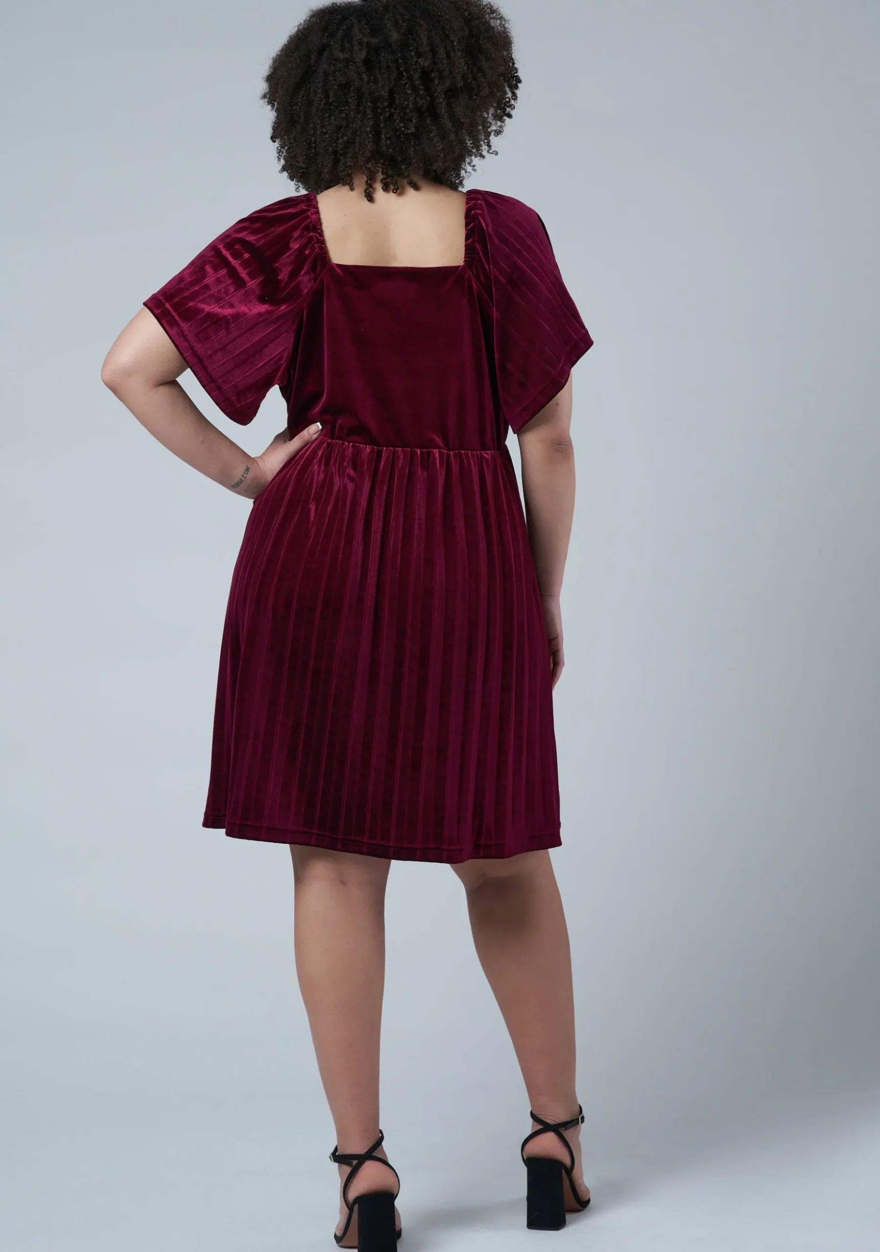 Blushy Worthy Velvet Dress