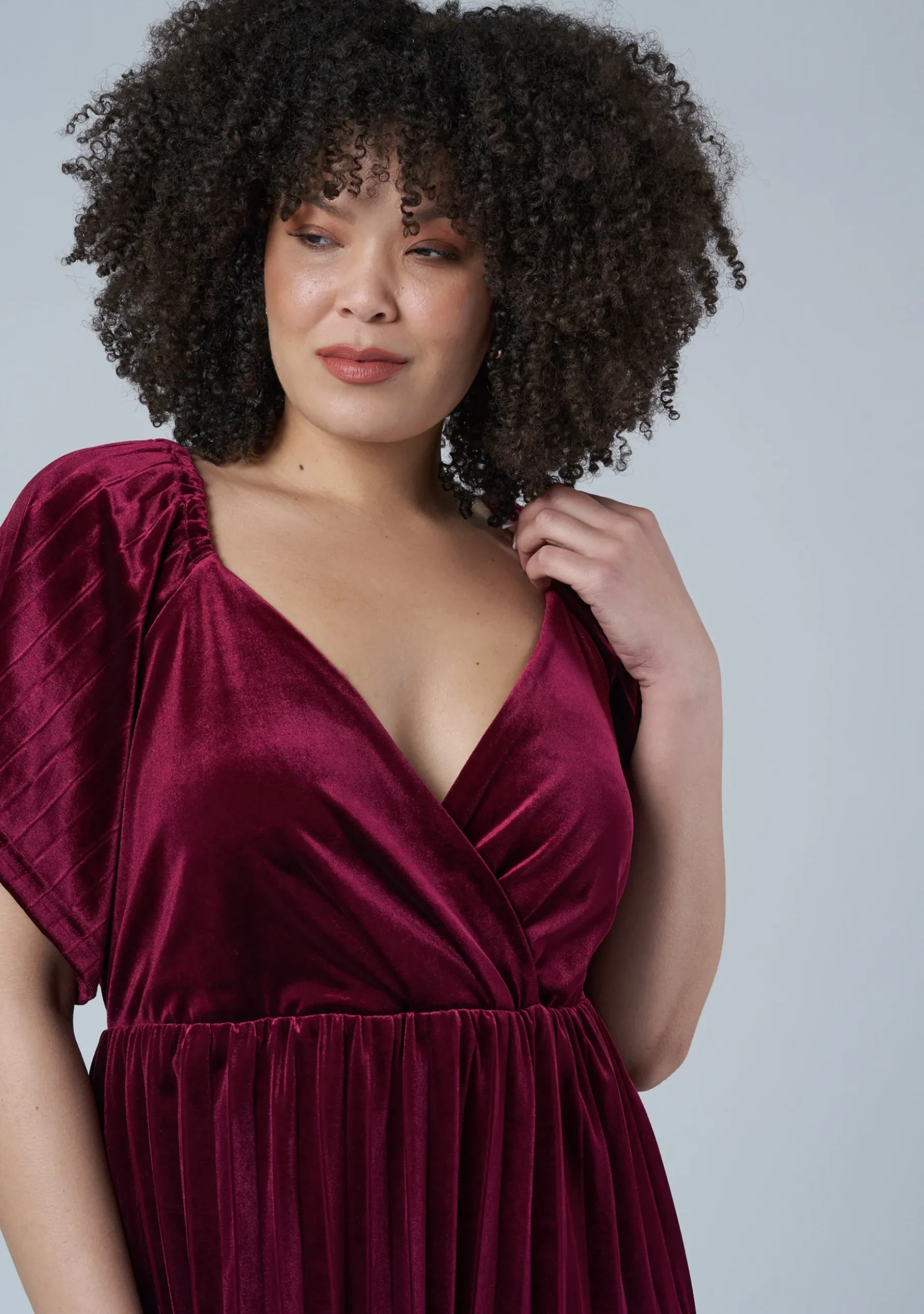 Blushy Worthy Velvet Dress