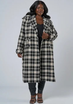 Cecilia Check Longline Coat