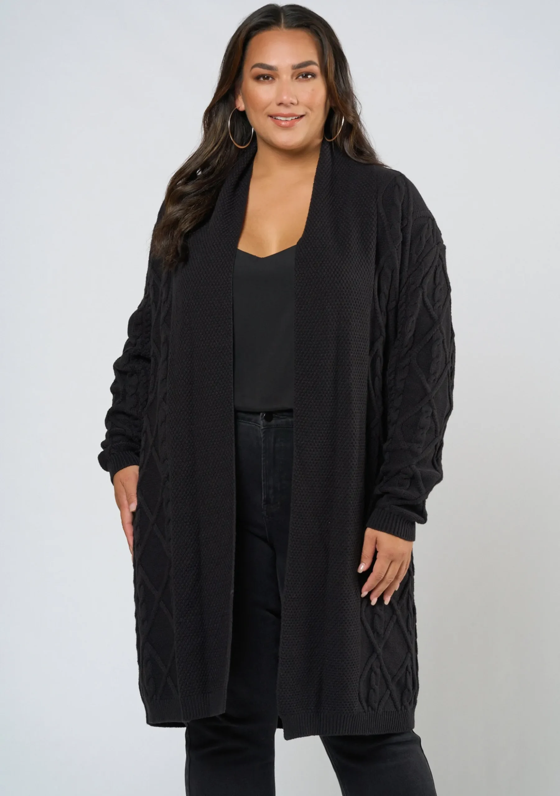 Charli Longline Cable Cardigan