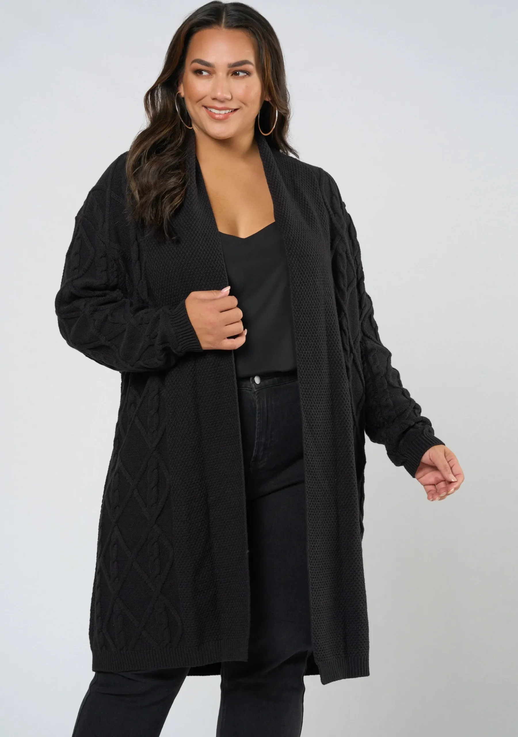 Charli Longline Cable Cardigan