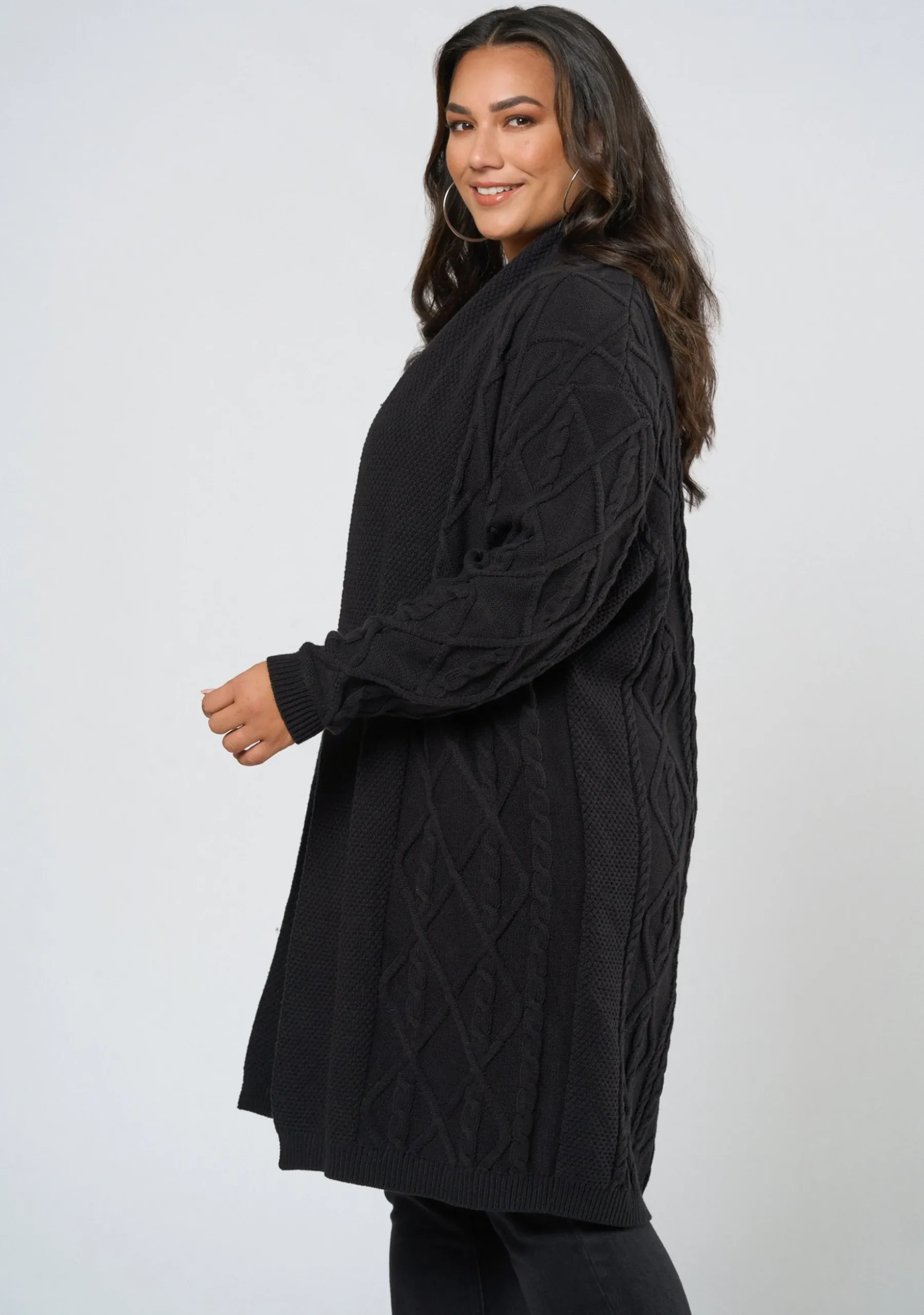Charli Longline Cable Cardigan