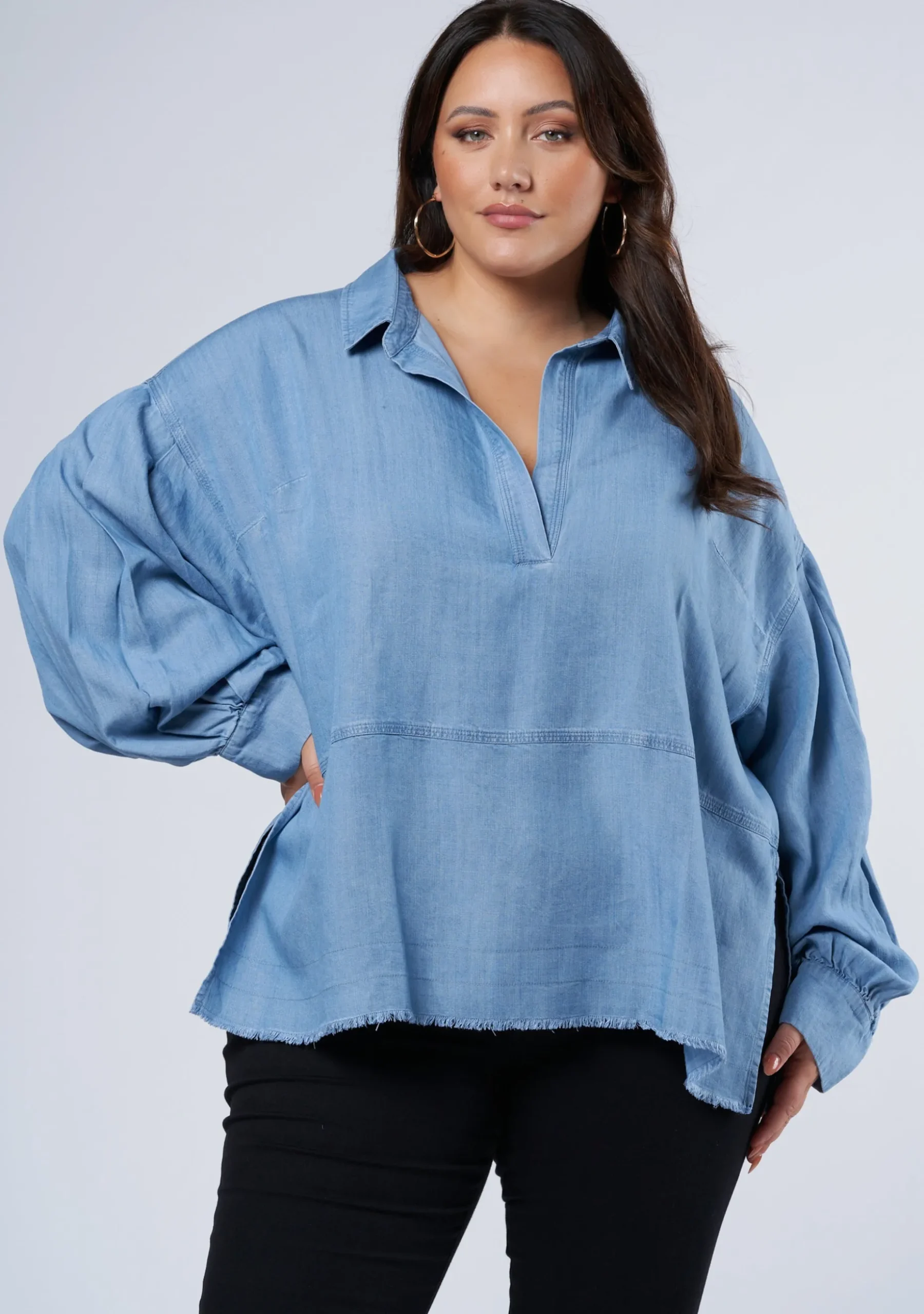 Corbin Chambray Blouse