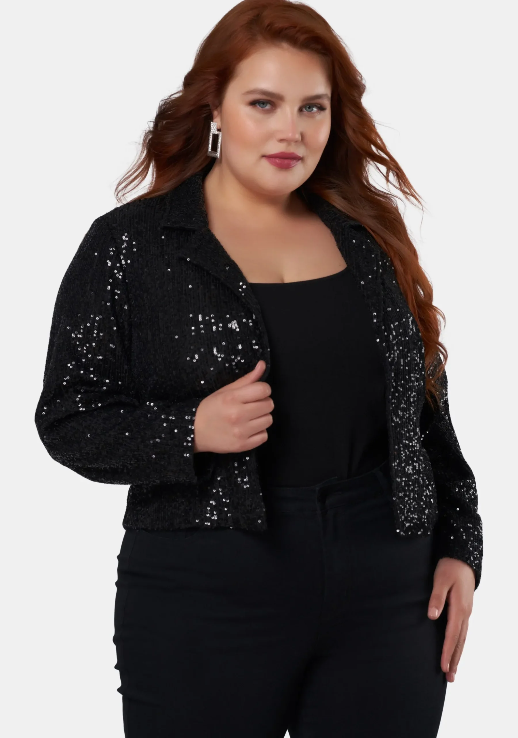 Cosplay Crop Sequin Jacket