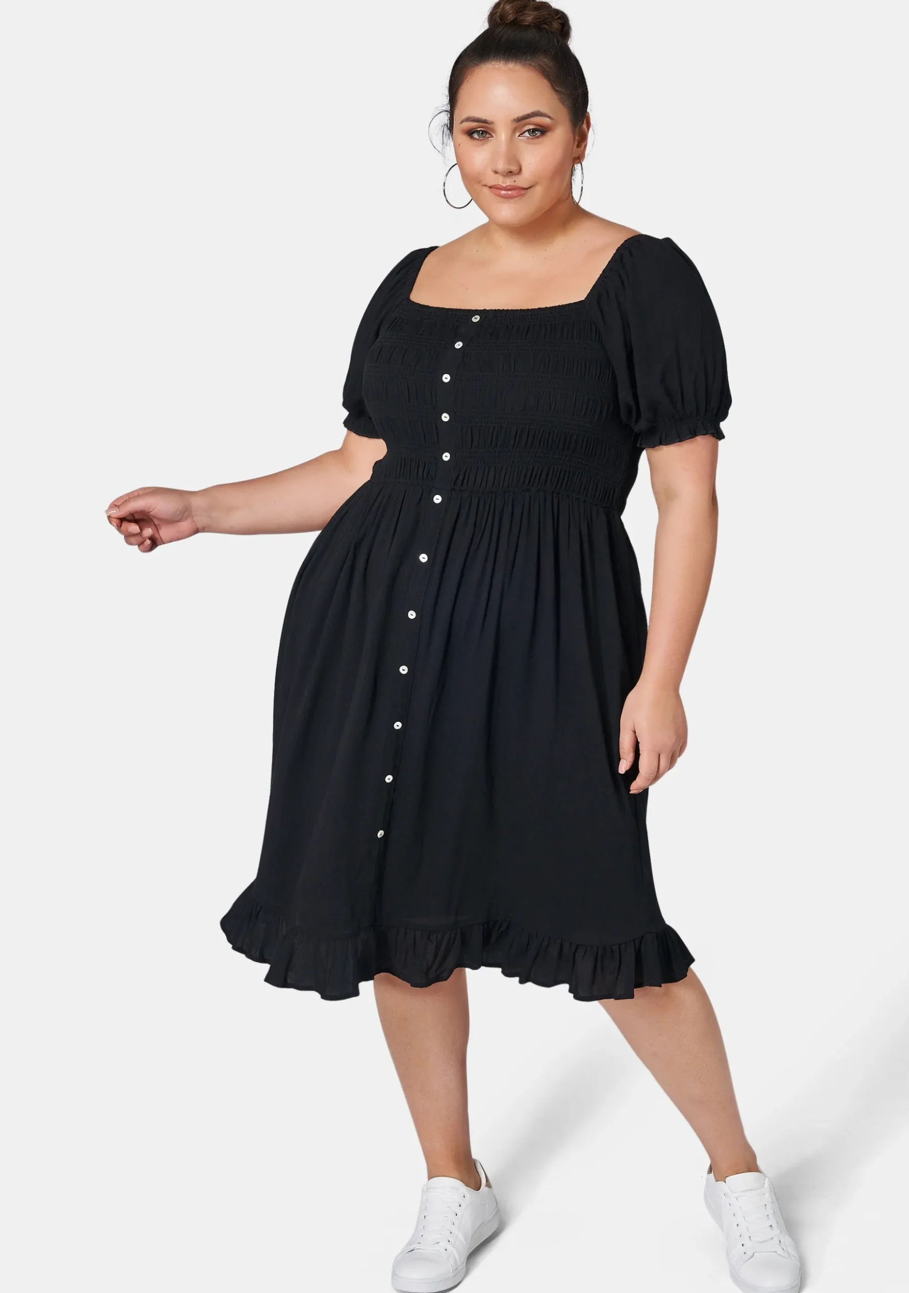 Cristine Crinkle Midi Dress