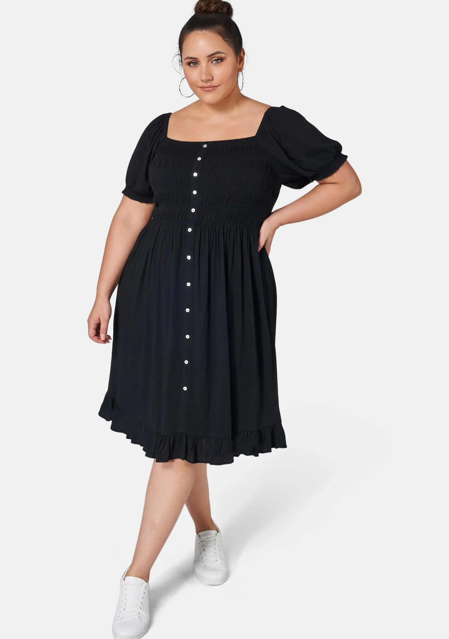 Cristine Crinkle Midi Dress