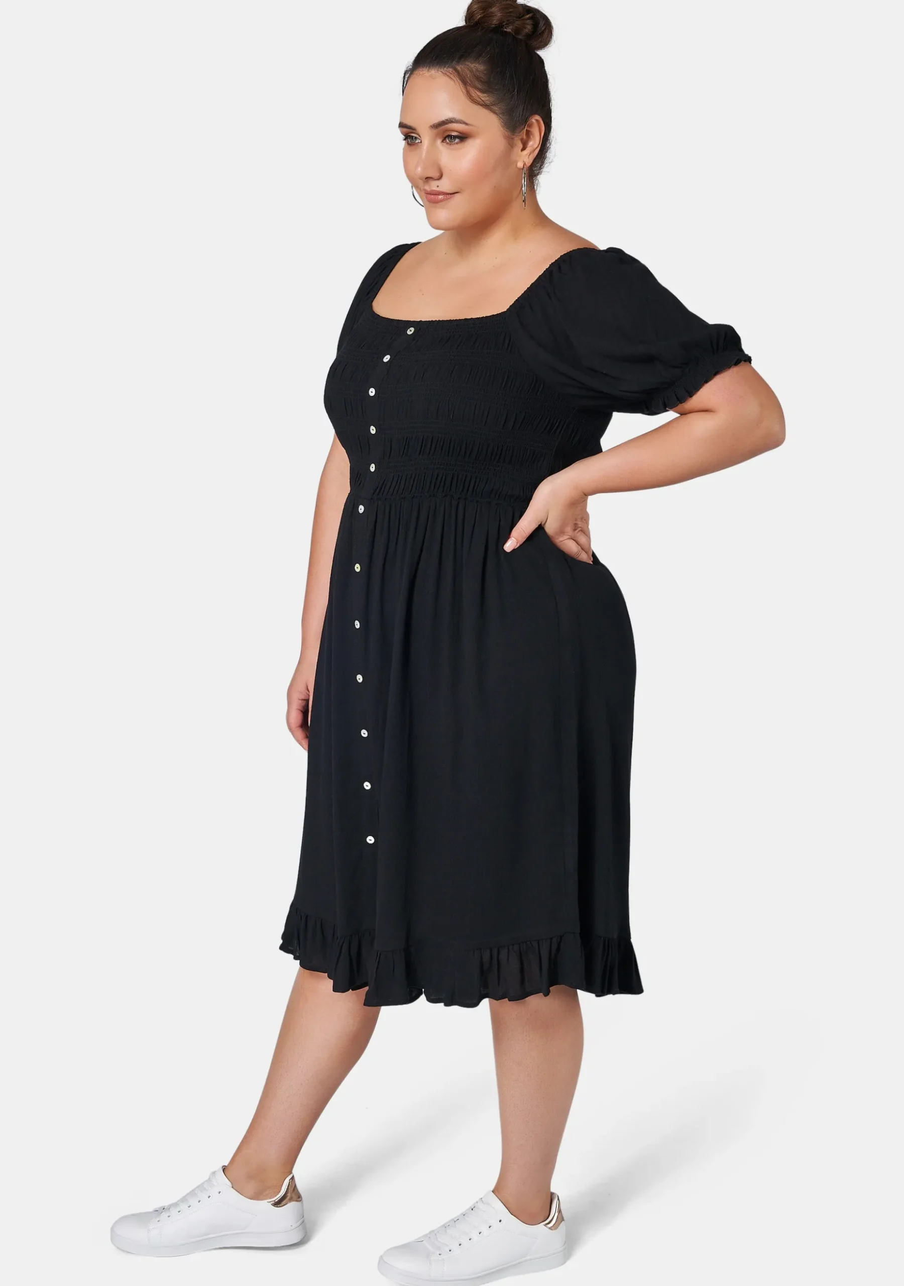 Cristine Crinkle Midi Dress