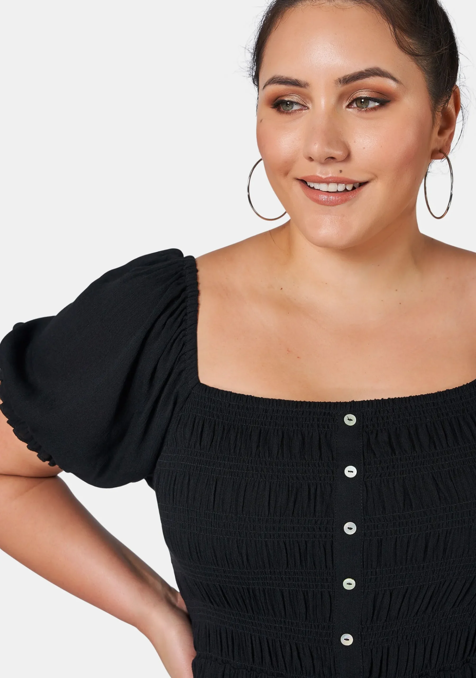 Cristine Crinkle Midi Dress