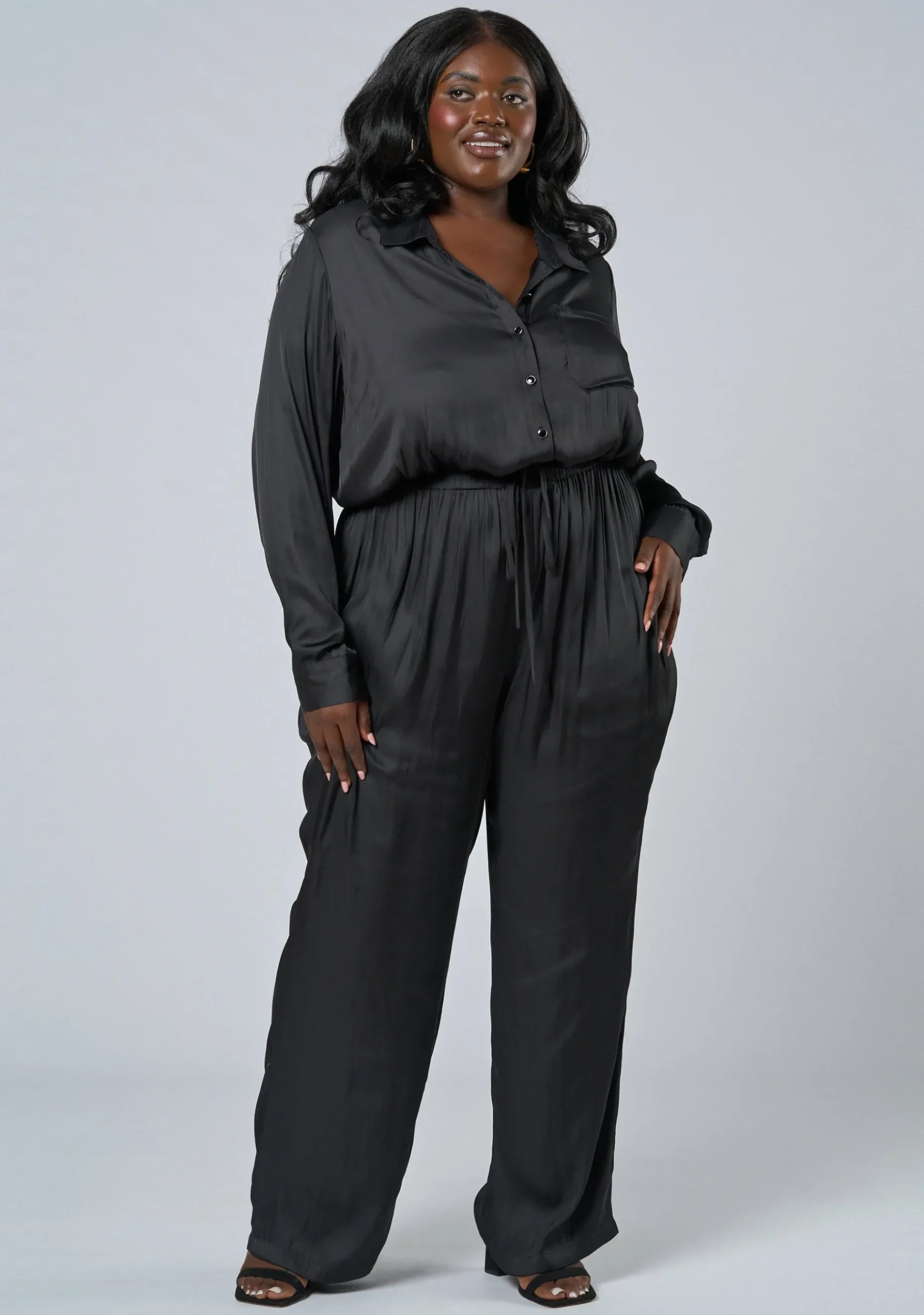 Cut It Out Satin Jumpsuit