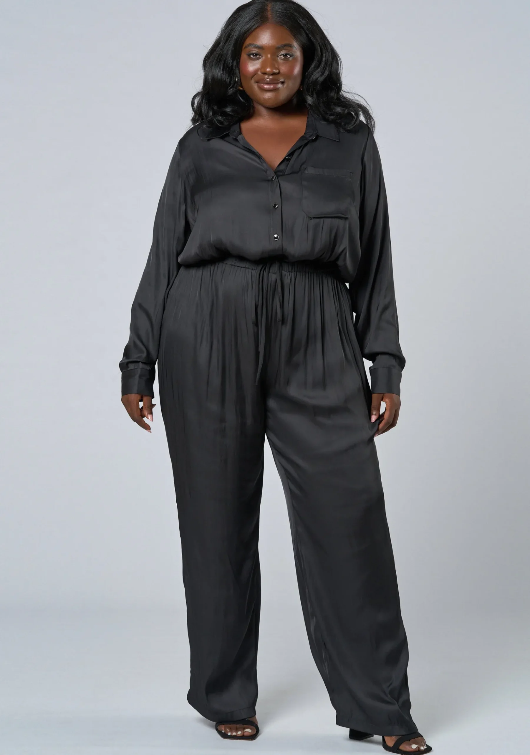 Cut It Out Satin Jumpsuit