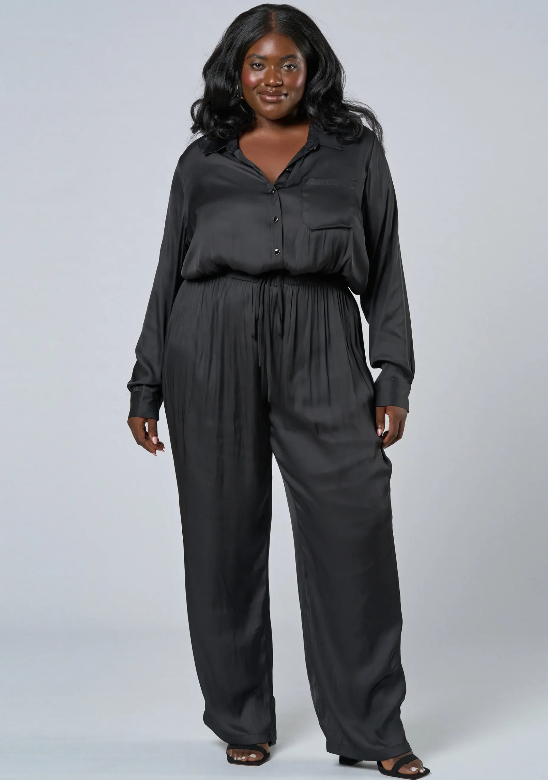 Cut It Out Satin Jumpsuit