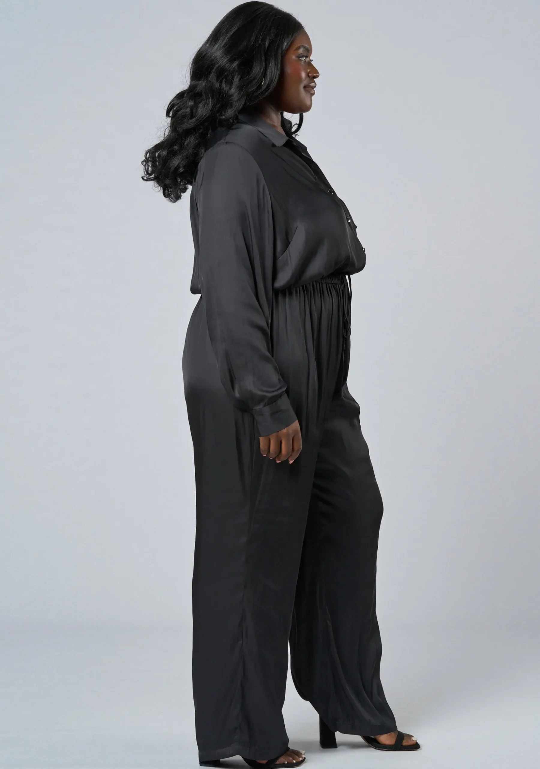 Cut It Out Satin Jumpsuit