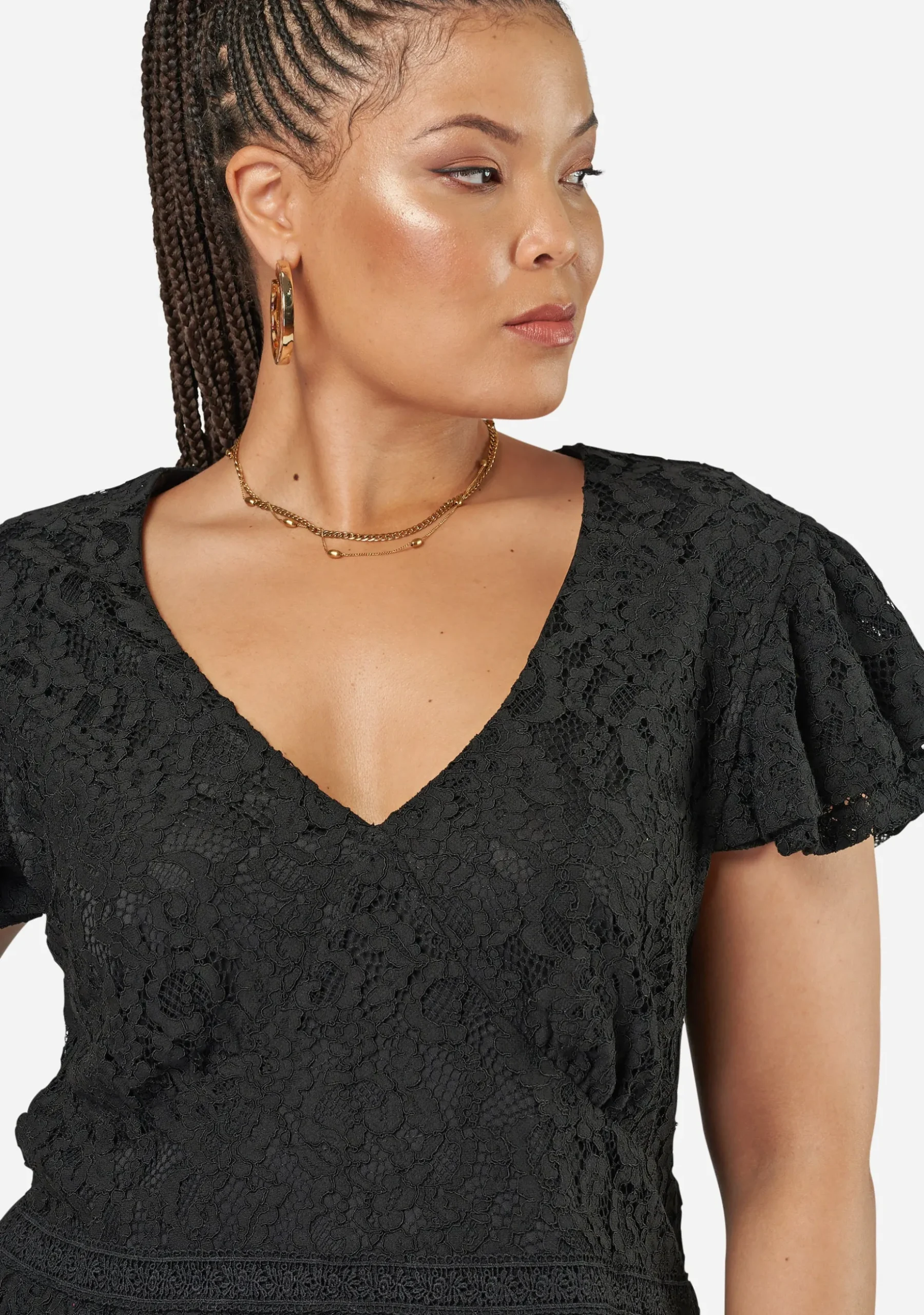 Daisy Lace Peplum Top