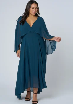 Electric Chemistry Cape Maxi Dress