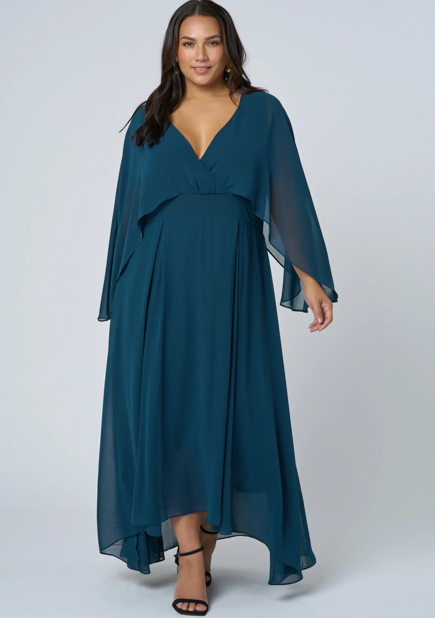 Electric Chemistry Cape Maxi Dress