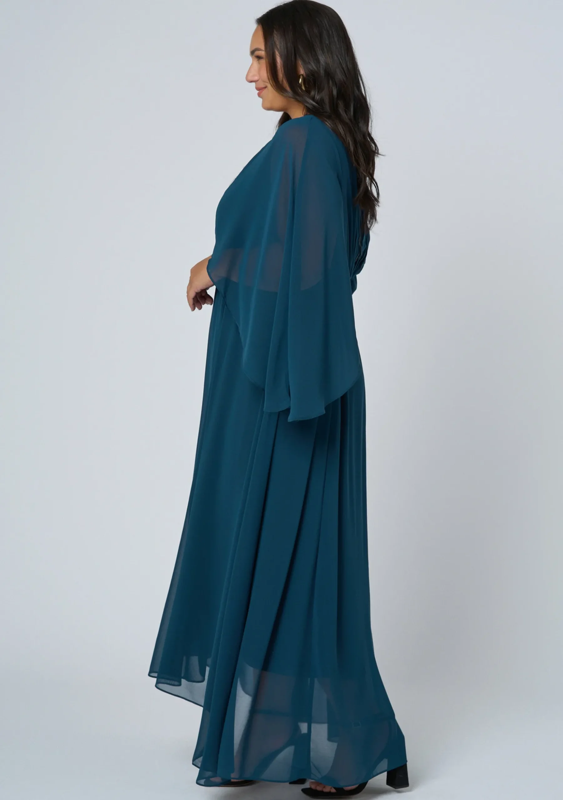 Electric Chemistry Cape Maxi Dress