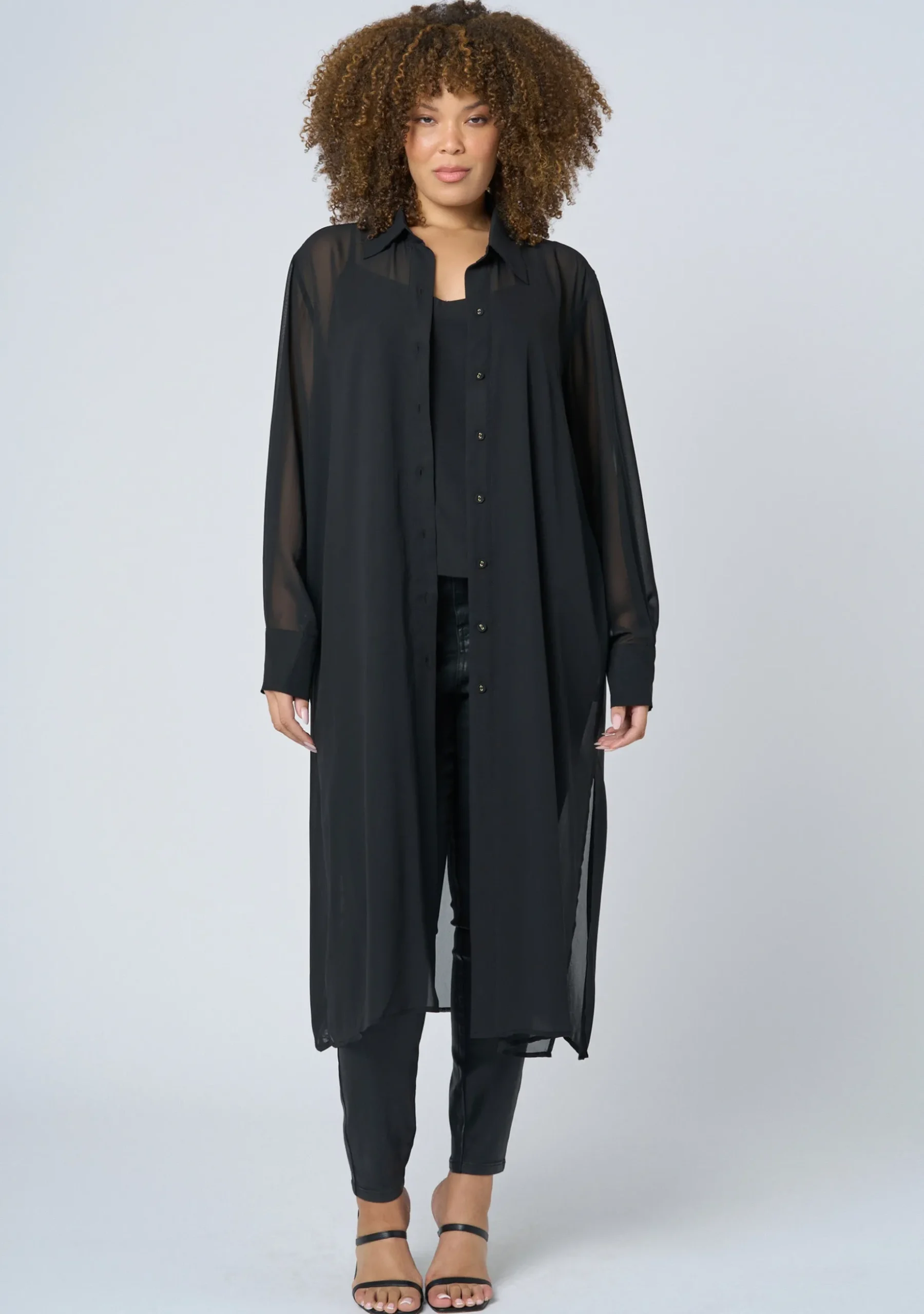 Electric Voltage Maxi Shirt Dress