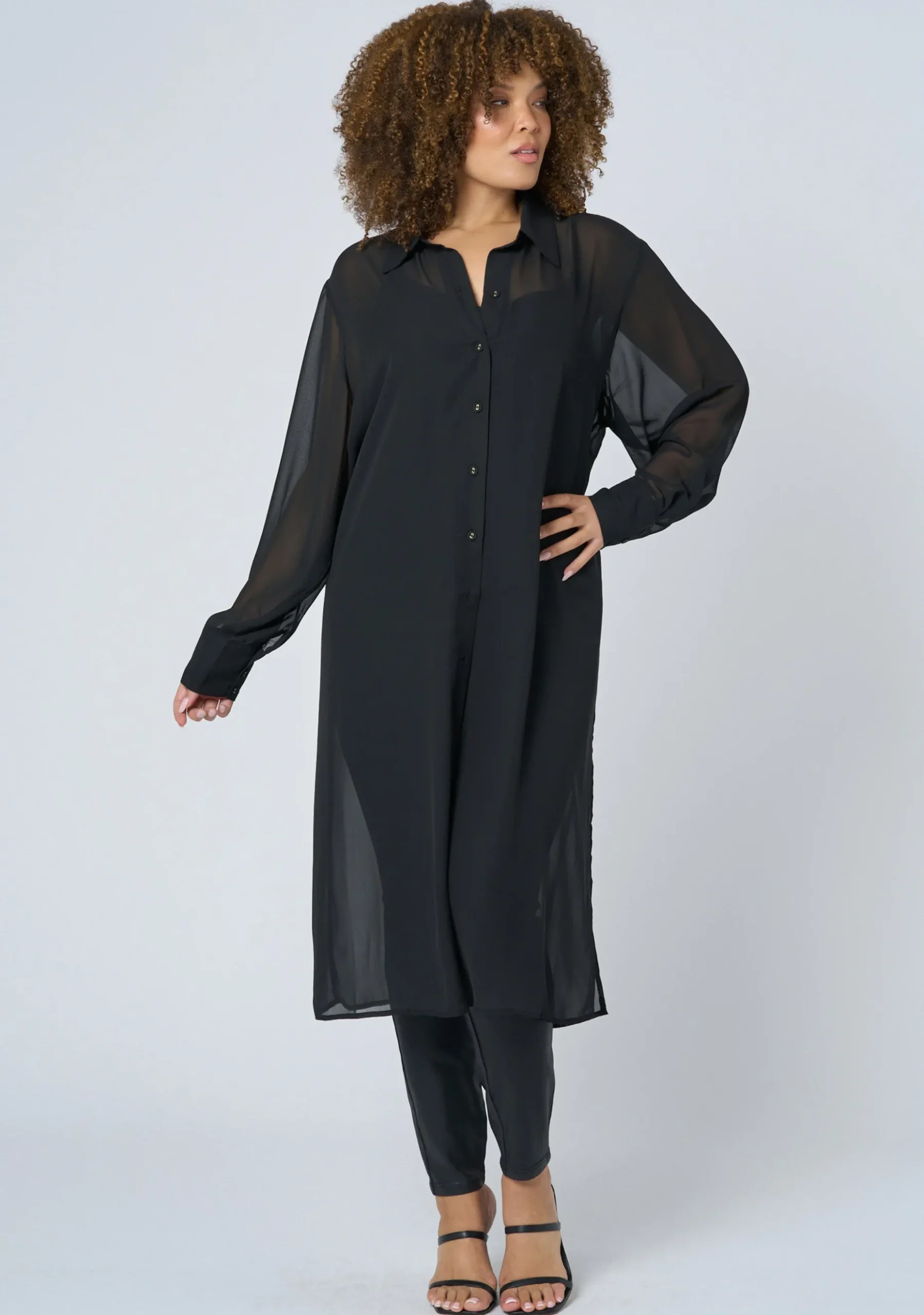 Electric Voltage Maxi Shirt Dress