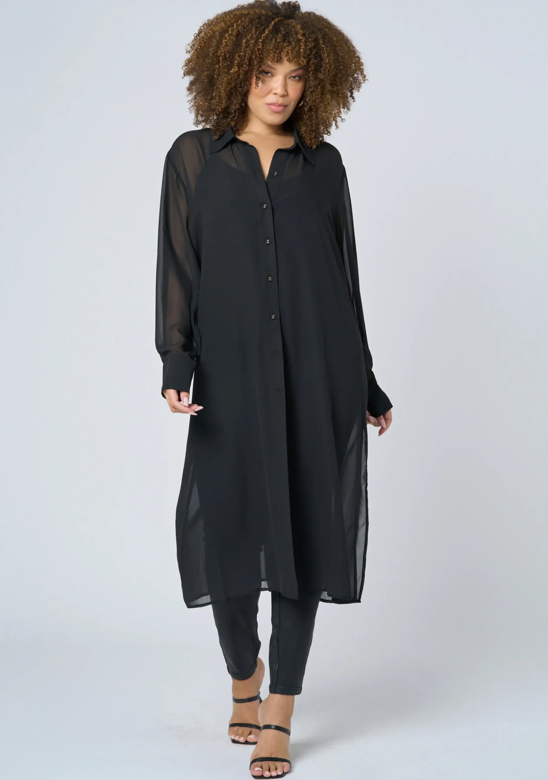 Electric Voltage Maxi Shirt Dress