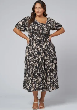 Ella Asymmetric Midi Dress