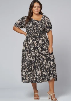 Ella Asymmetric Midi Dress