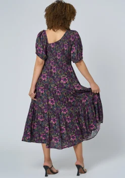 Ella Asymmetric Midi Dress