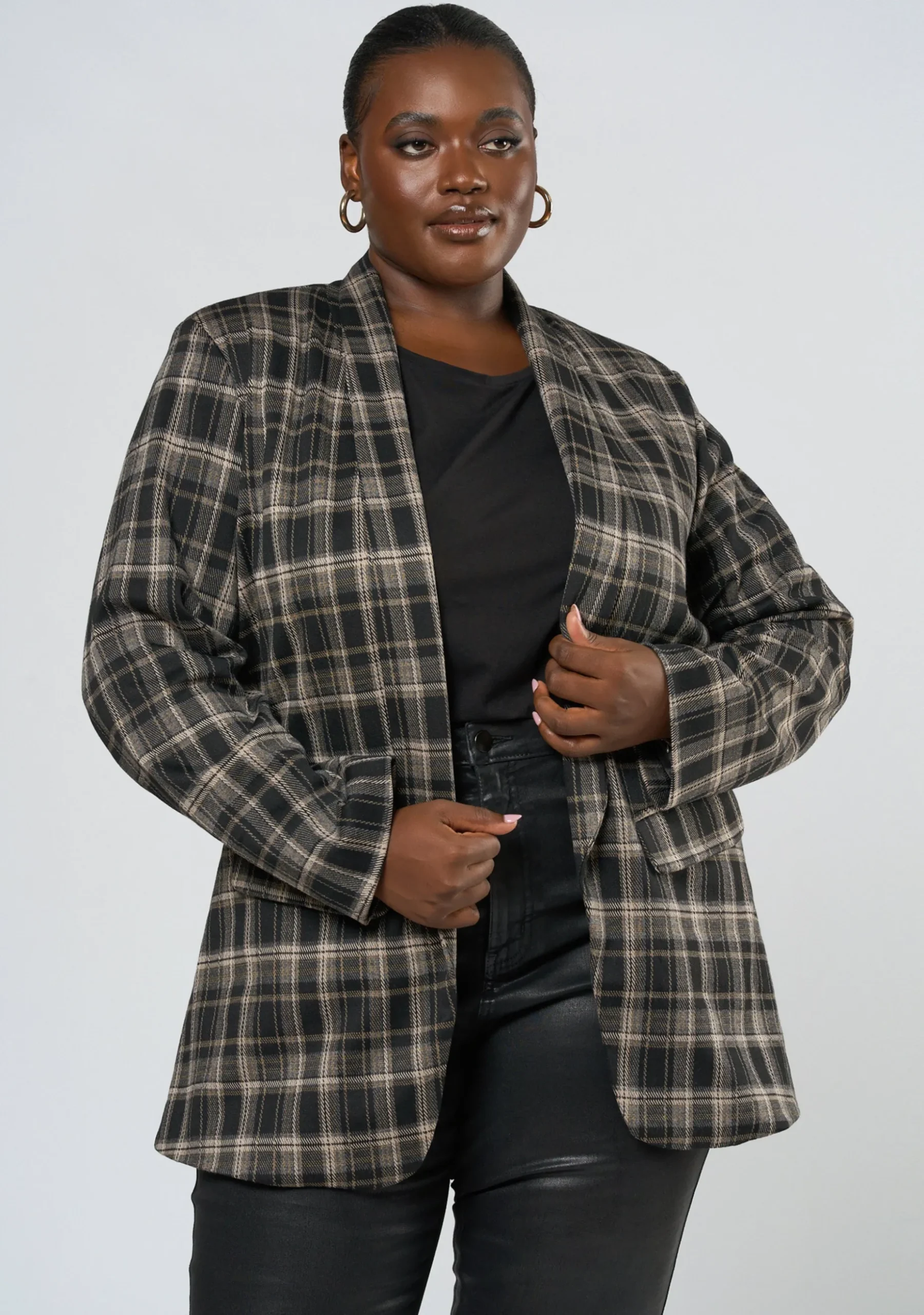 Estelle Check Ponte Jacket