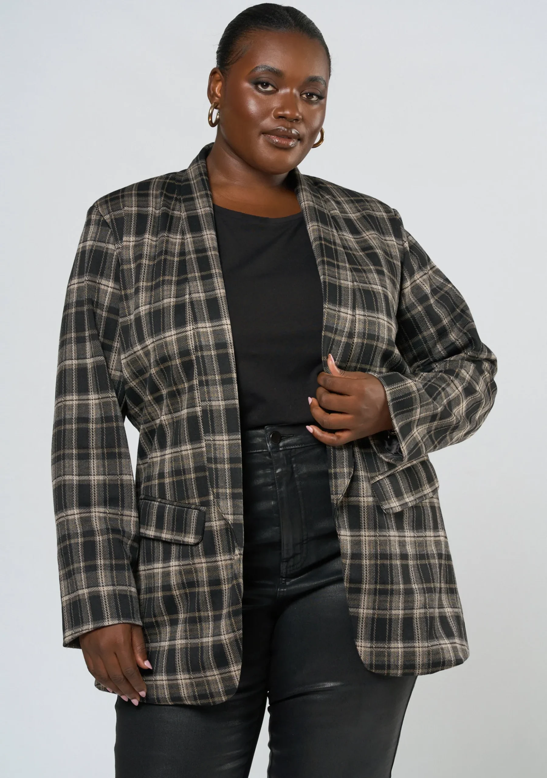 Estelle Check Ponte Jacket