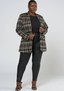 Estelle Check Ponte Jacket