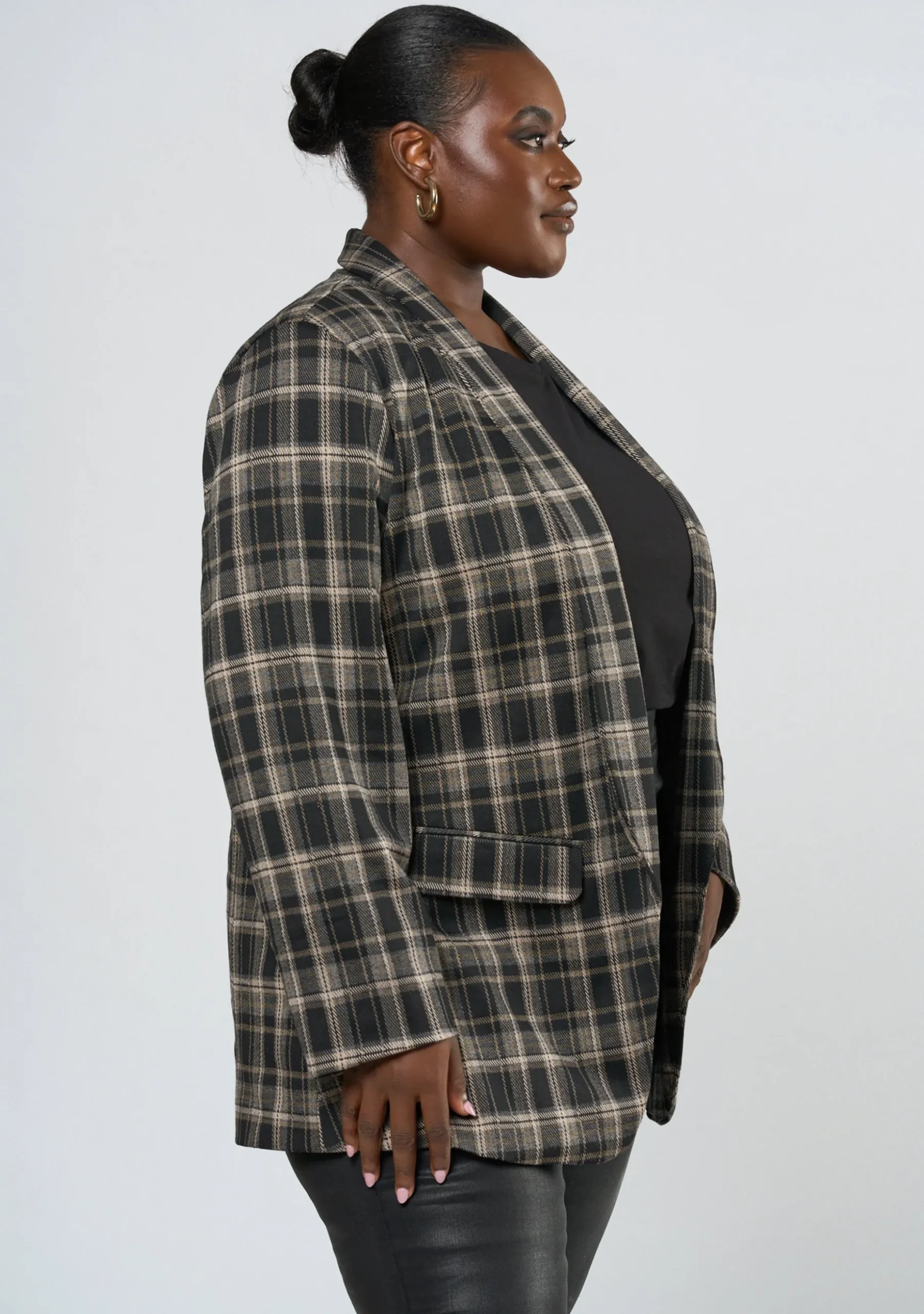 Estelle Check Ponte Jacket