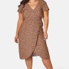 Eva Printed Wrap Dress