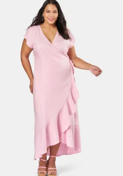 Fake Love Linen Wrap Dress