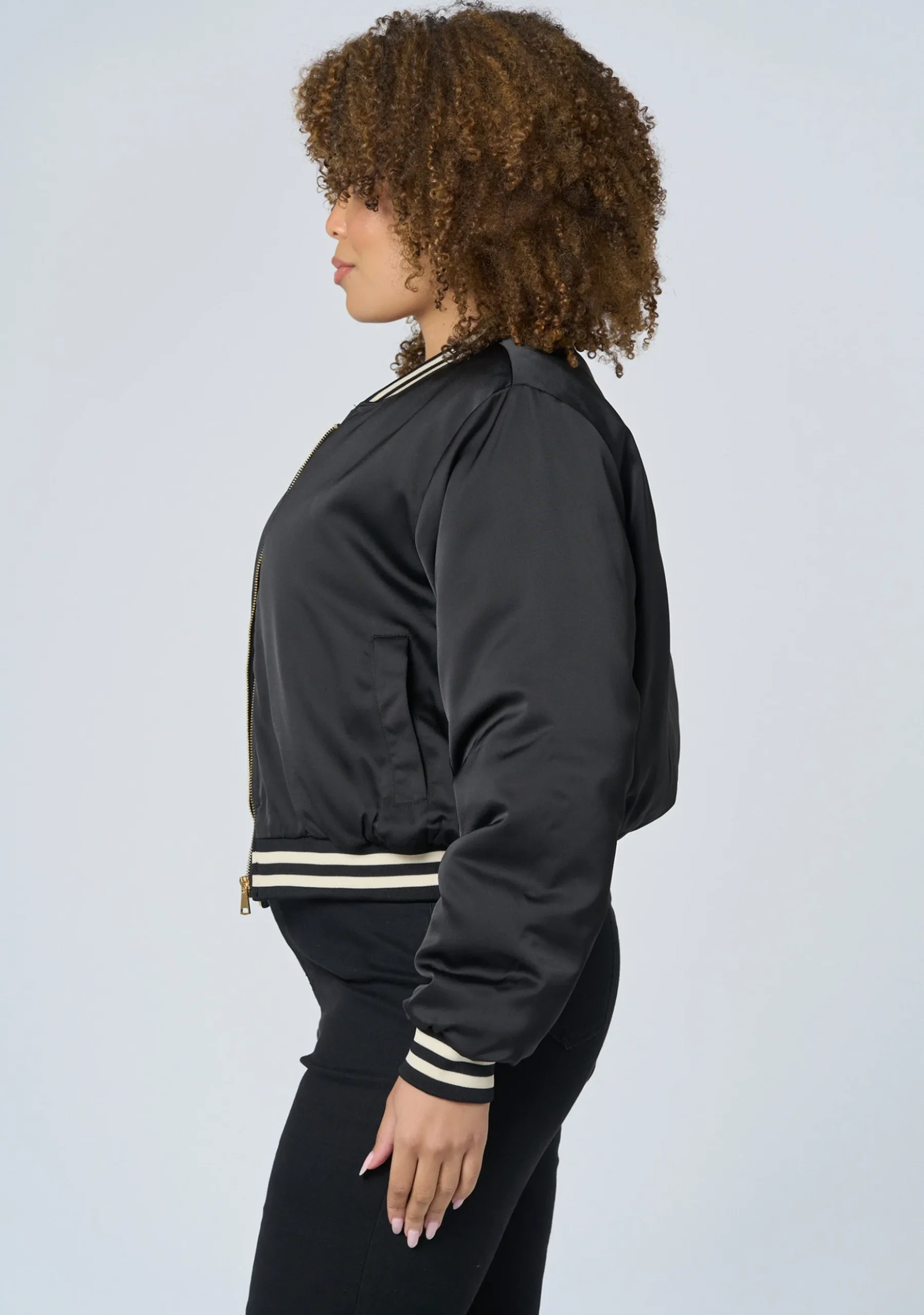 Force Of Nature Satin Bomber