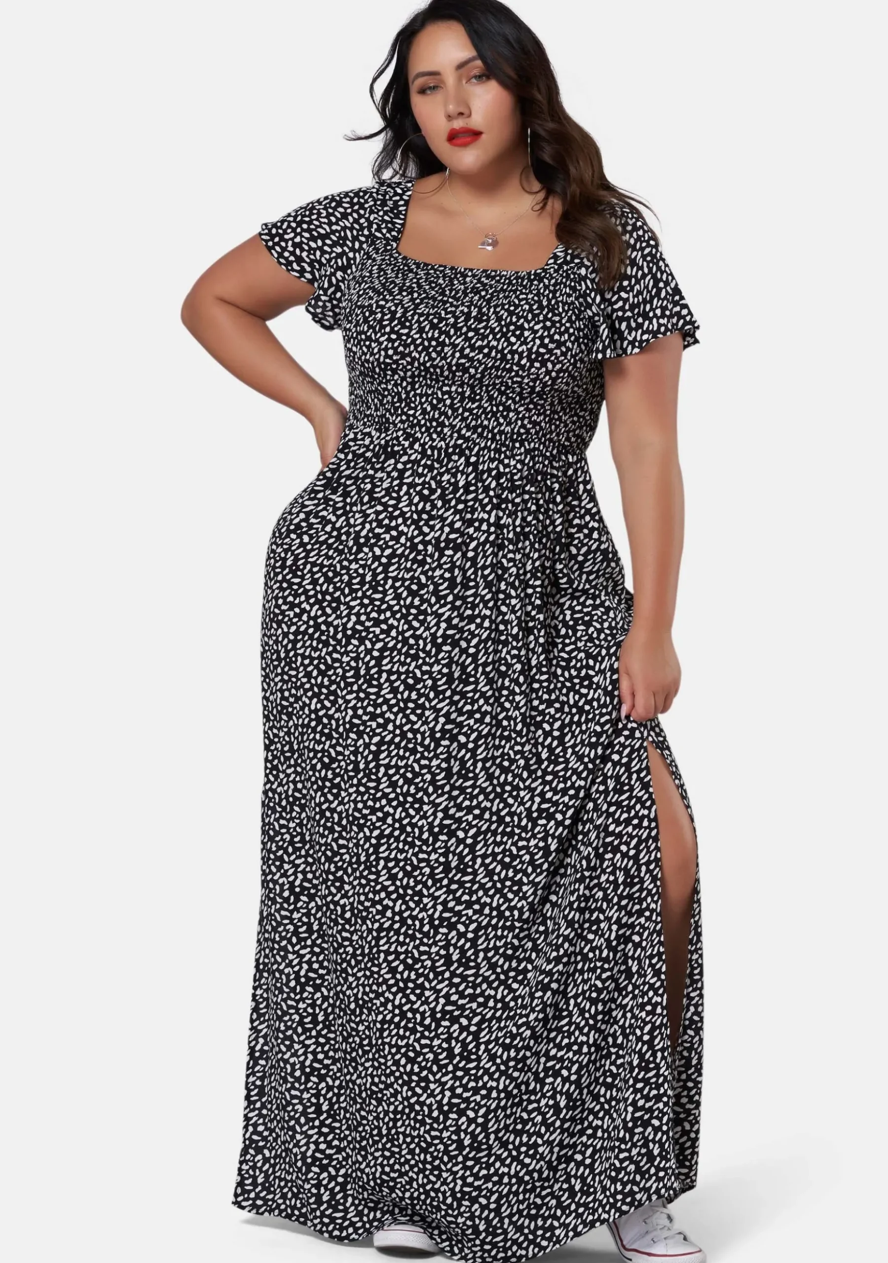 Getting Down Print Maxi Dress