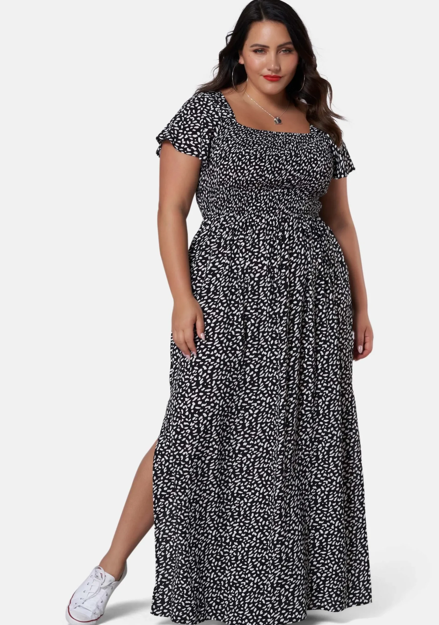 Getting Down Print Maxi Dress