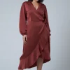 Girl Crush Satin Wrap Dress