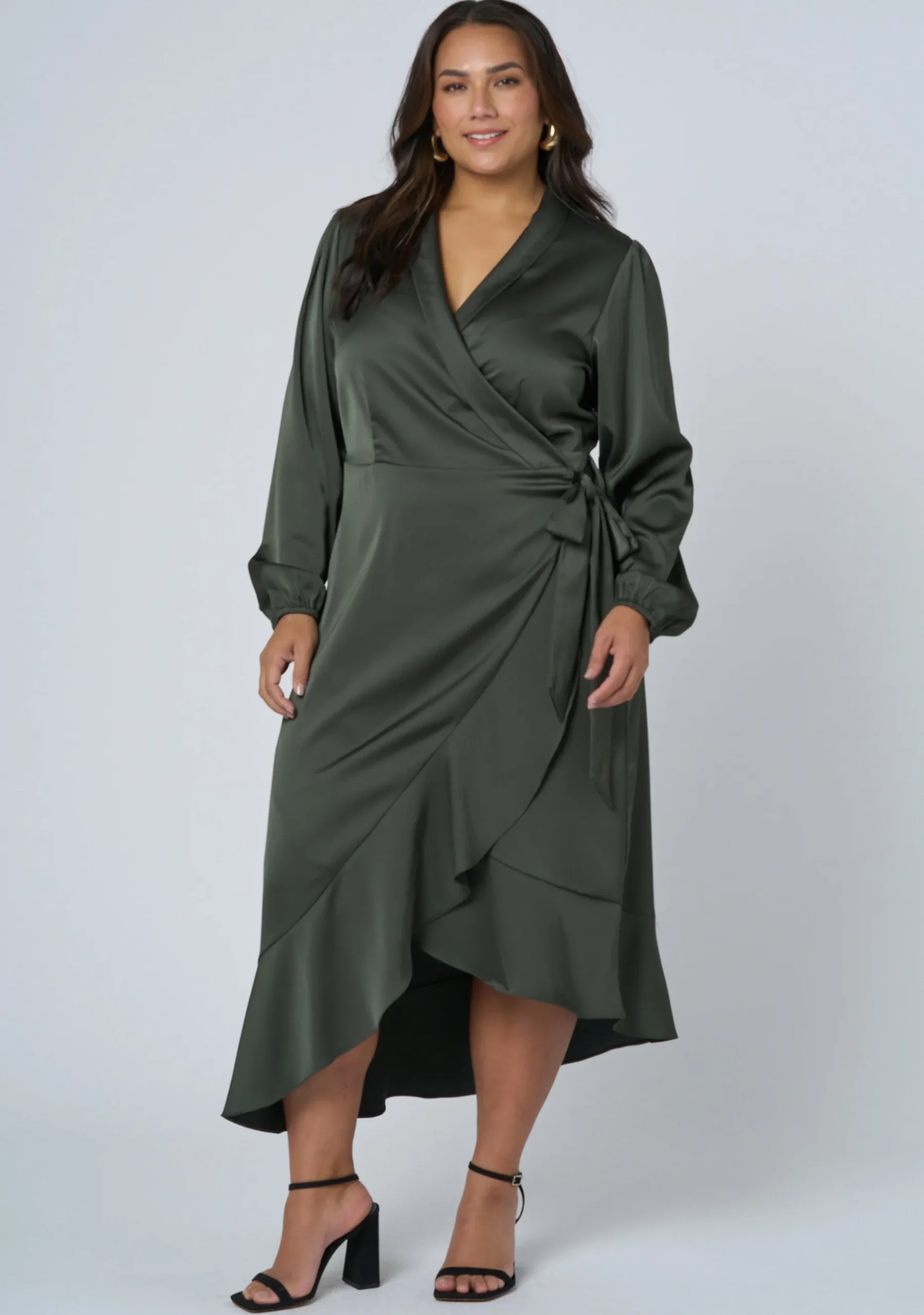 Girl Crush Satin Wrap Dress