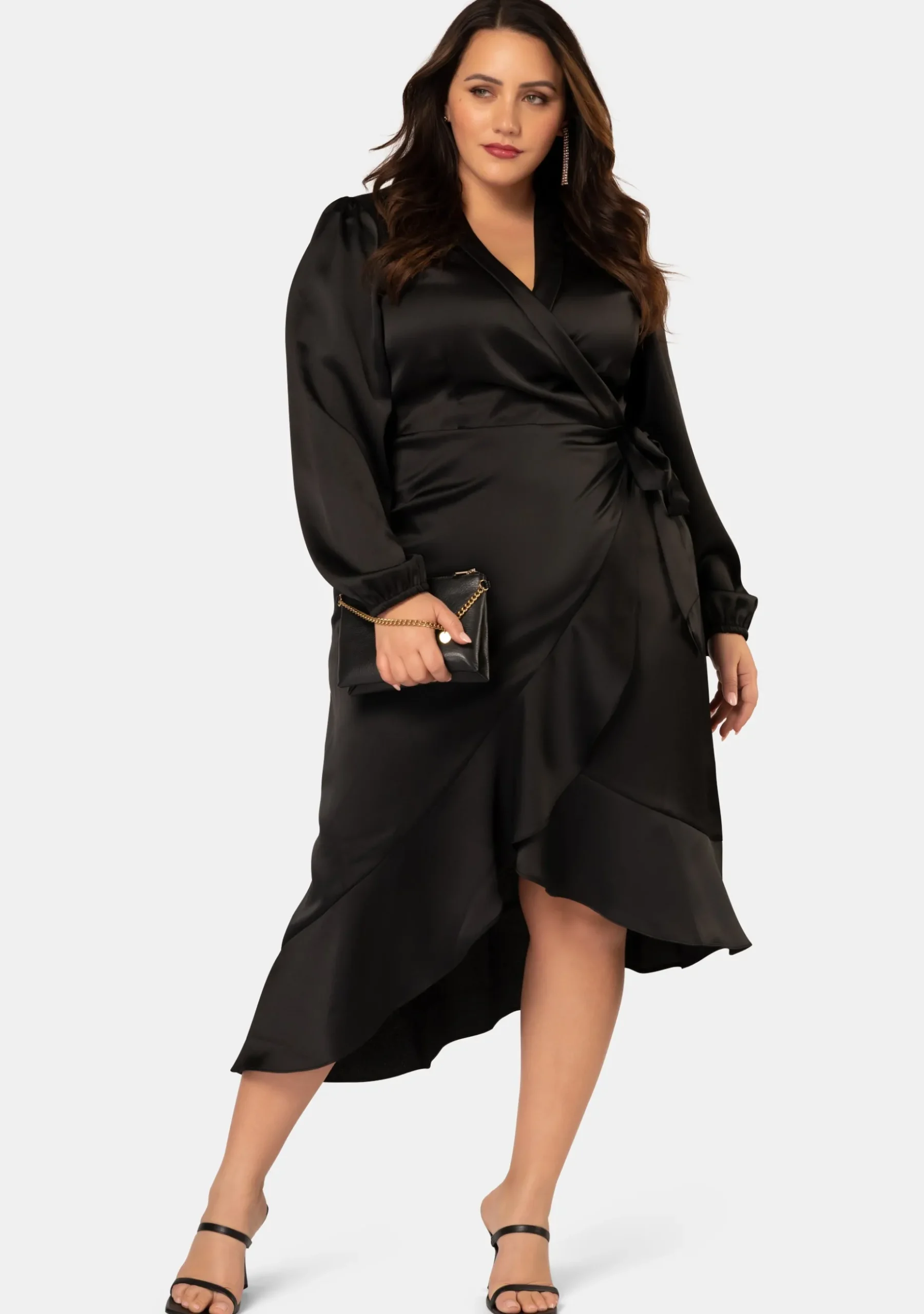Girl Crush Satin Wrap Dress