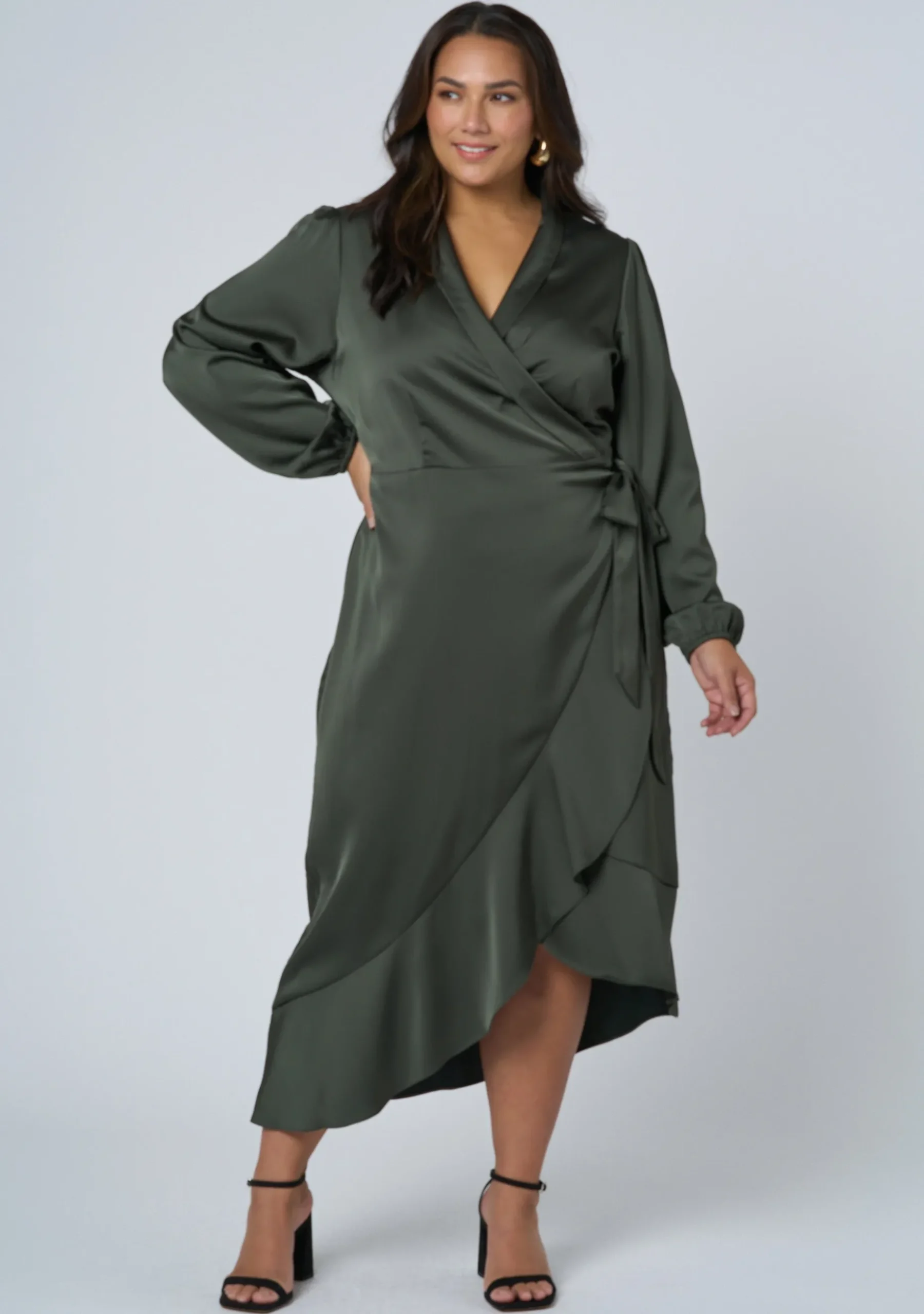 Girl Crush Satin Wrap Dress