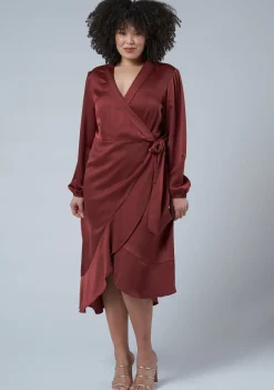 Girl Crush Satin Wrap Dress