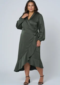 Girl Crush Satin Wrap Dress