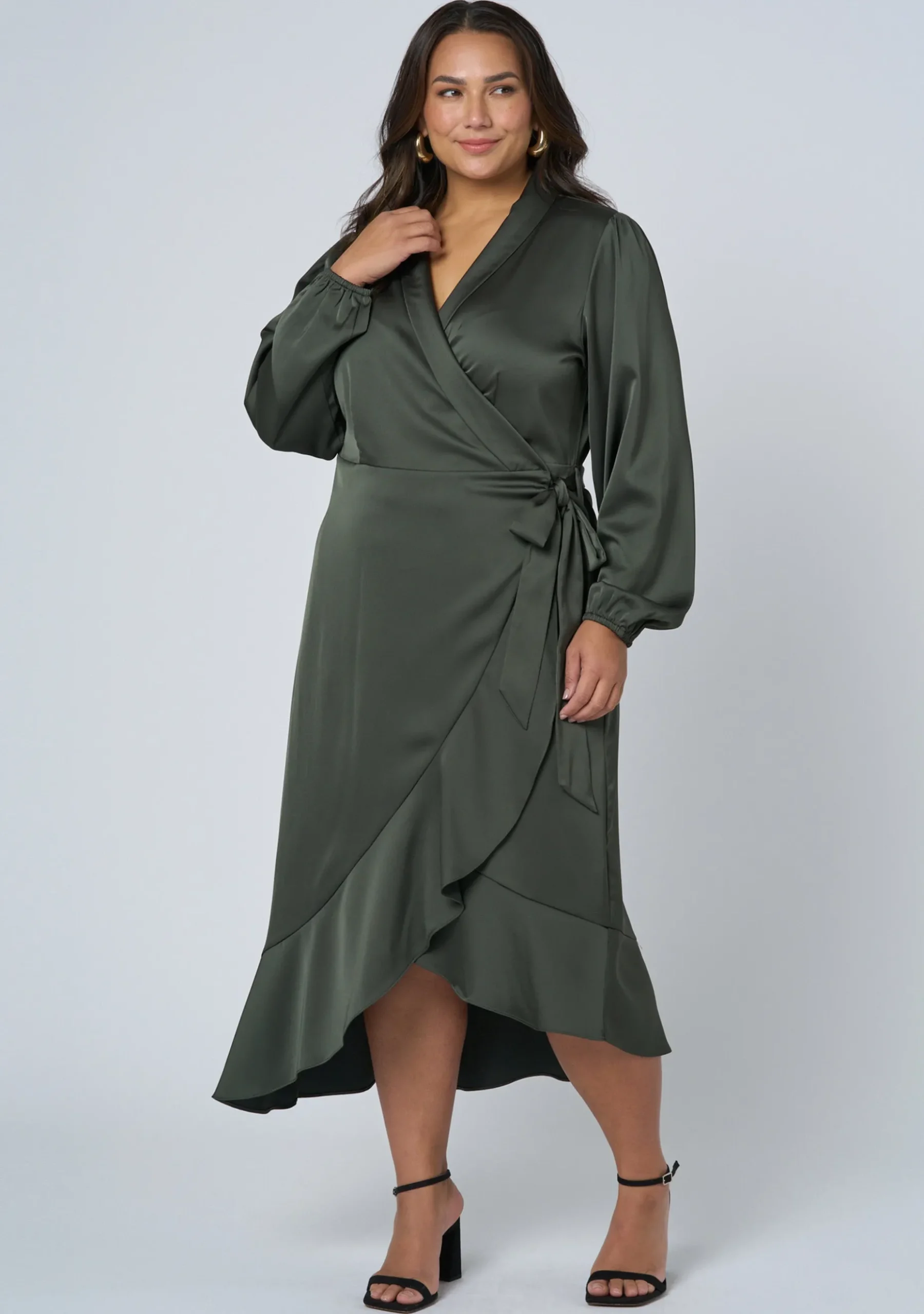 Girl Crush Satin Wrap Dress