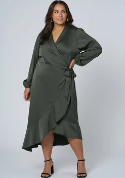 Girl Crush Satin Wrap Dress